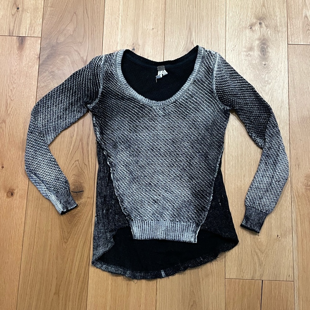 Black and white sweater